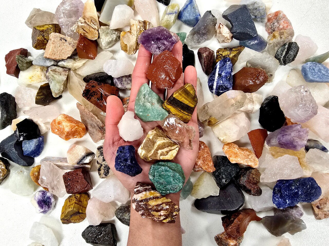 Brazilian Crystals Mix Raw Rough Assorted Stones For Tumbling, Décor & Crafts